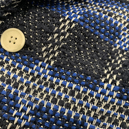 【中古品】【メンズ】 COOHEM コーヘン × YONETOMI ヨネトミ GENUINE KNIT TWEED TAILORED JACKET ニット ツイード テーラードジャケット アウター 147-260429-kh-03-izu サイズ：48 カラー：ブルー系 万代Net店