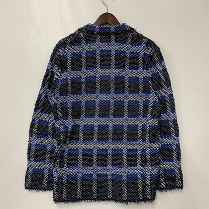 【中古品】【メンズ】 COOHEM コーヘン × YONETOMI ヨネトミ GENUINE KNIT TWEED TAILORED JACKET ニット ツイード テーラードジャケット アウター 147-260429-kh-03-izu サイズ：48 カラー：ブルー系 万代Net店
