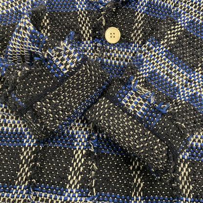 【中古品】【メンズ】 COOHEM コーヘン × YONETOMI ヨネトミ GENUINE KNIT TWEED TAILORED JACKET ニット ツイード テーラードジャケット アウター 147-260429-kh-03-izu サイズ：48 カラー：ブルー系 万代Net店
