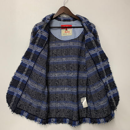 【中古品】【メンズ】 COOHEM コーヘン × YONETOMI ヨネトミ GENUINE KNIT TWEED TAILORED JACKET ニット ツイード テーラードジャケット アウター 147-260429-kh-03-izu サイズ：48 カラー：ブルー系 万代Net店