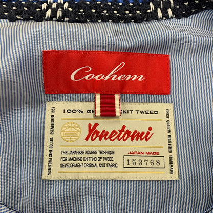 【中古品】【メンズ】 COOHEM コーヘン × YONETOMI ヨネトミ GENUINE KNIT TWEED TAILORED JACKET ニット ツイード テーラードジャケット アウター 147-260429-kh-03-izu サイズ：48 カラー：ブルー系 万代Net店