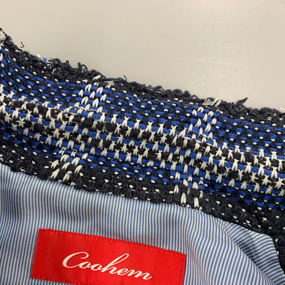 【中古品】【メンズ】 COOHEM コーヘン × YONETOMI ヨネトミ GENUINE KNIT TWEED TAILORED JACKET ニット ツイード テーラードジャケット アウター 147-260429-kh-03-izu サイズ：48 カラー：ブルー系 万代Net店