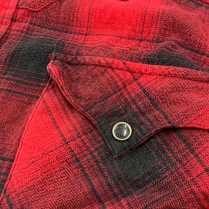【中古品】【メンズ】 RRL ダブルアールエル WESTERN OMBRE CHECK ウェスタン オンブレ チェック L/S ロングスリーブ SHIRT シャツ トップス 長袖 145-260428-ya-09-izu サイズ：L カラー：RED×BLACK 万代Net店