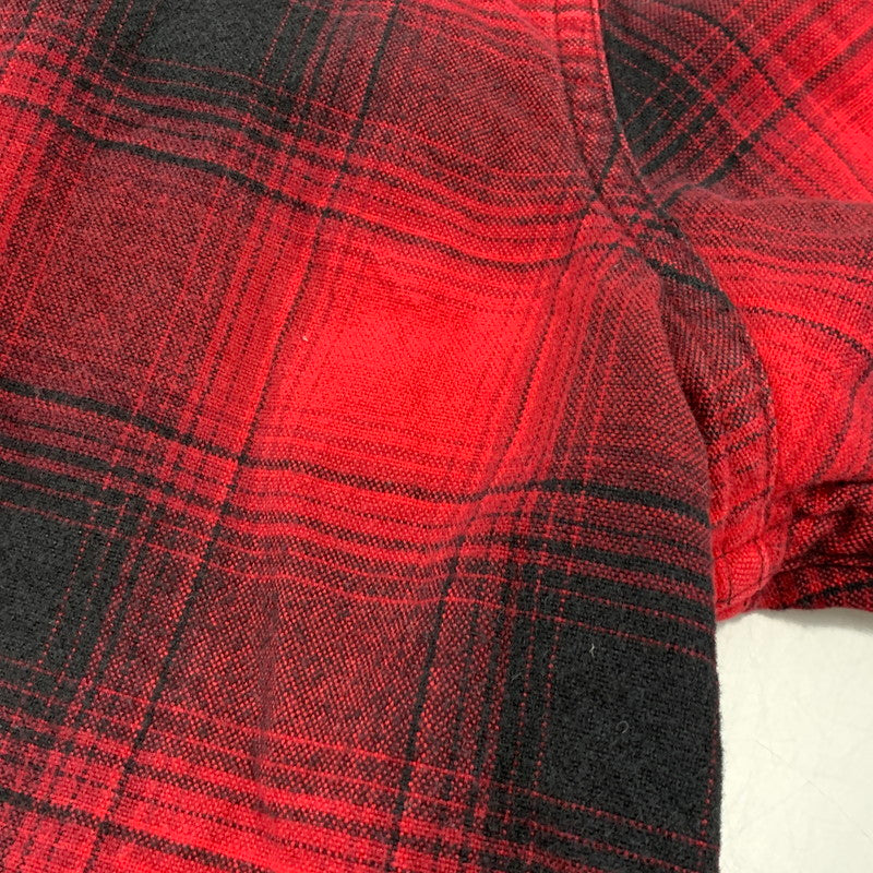 【中古品】【メンズ】 RRL ダブルアールエル WESTERN OMBRE CHECK ウェスタン オンブレ チェック L/S ロングスリーブ SHIRT シャツ トップス 長袖 145-260428-ya-09-izu サイズ：L カラー：RED×BLACK 万代Net店
