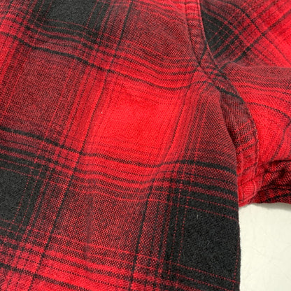 【中古品】【メンズ】 RRL ダブルアールエル WESTERN OMBRE CHECK ウェスタン オンブレ チェック L/S ロングスリーブ SHIRT シャツ トップス 長袖 145-260428-ya-09-izu サイズ：L カラー：RED×BLACK 万代Net店