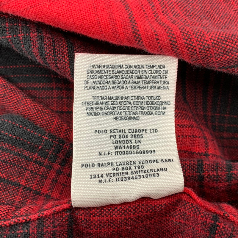 【中古品】【メンズ】 RRL ダブルアールエル WESTERN OMBRE CHECK ウェスタン オンブレ チェック L/S ロングスリーブ SHIRT シャツ トップス 長袖 145-260428-ya-09-izu サイズ：L カラー：RED×BLACK 万代Net店