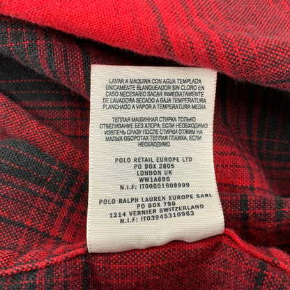 【中古品】【メンズ】 RRL ダブルアールエル WESTERN OMBRE CHECK ウェスタン オンブレ チェック L/S ロングスリーブ SHIRT シャツ トップス 長袖 145-260428-ya-09-izu サイズ：L カラー：RED×BLACK 万代Net店
