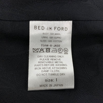 【中古品】【メンズ】 BED J.W. FORD ベッドフォード 25AW-B-JK02 PEAKED LAPEL DOUBLE-BREASTED JACKETピークドラペル ダブルブレステッド ジャケット アウター 140-260428-ya-08-izu サイズ：1 カラー：BLACK 万代Net店