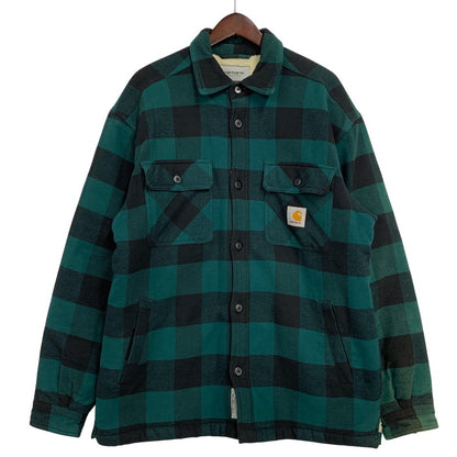 【中古品】【メンズ】 CARHARTT WIP カーハートダブリューアイピー MERTON SHIRT JACKET I026818 メルトンシャツジャケット アウター 142-260428-as-04-izu サイズ：L カラー：グリーン×ブラック 万代Net店