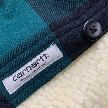 【中古品】【メンズ】 CARHARTT WIP カーハートダブリューアイピー MERTON SHIRT JACKET I026818 メルトンシャツジャケット アウター 142-260428-as-04-izu サイズ：L カラー：グリーン×ブラック 万代Net店