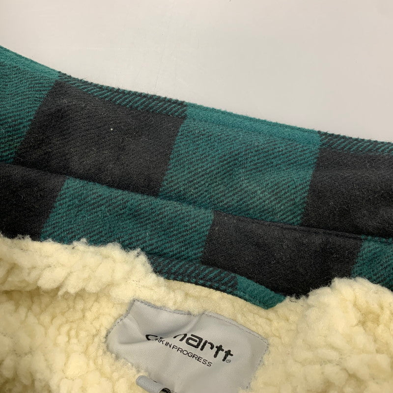 【中古品】【メンズ】 CARHARTT WIP カーハートダブリューアイピー MERTON SHIRT JACKET I026818 メルトンシャツジャケット アウター 142-260428-as-04-izu サイズ：L カラー：グリーン×ブラック 万代Net店