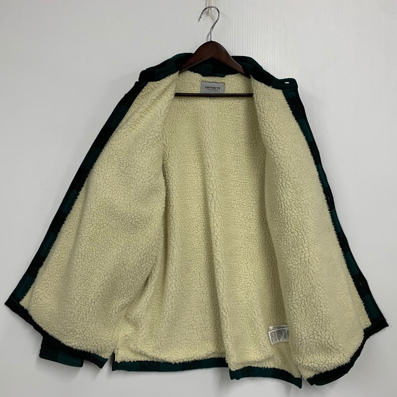 【中古品】【メンズ】 CARHARTT WIP カーハートダブリューアイピー MERTON SHIRT JACKET I026818 メルトンシャツジャケット アウター 142-260428-as-04-izu サイズ：L カラー：グリーン×ブラック 万代Net店