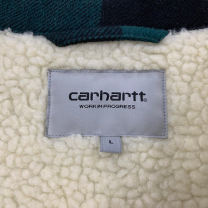 【中古品】【メンズ】 CARHARTT WIP カーハートダブリューアイピー MERTON SHIRT JACKET I026818 メルトンシャツジャケット アウター 142-260428-as-04-izu サイズ：L カラー：グリーン×ブラック 万代Net店