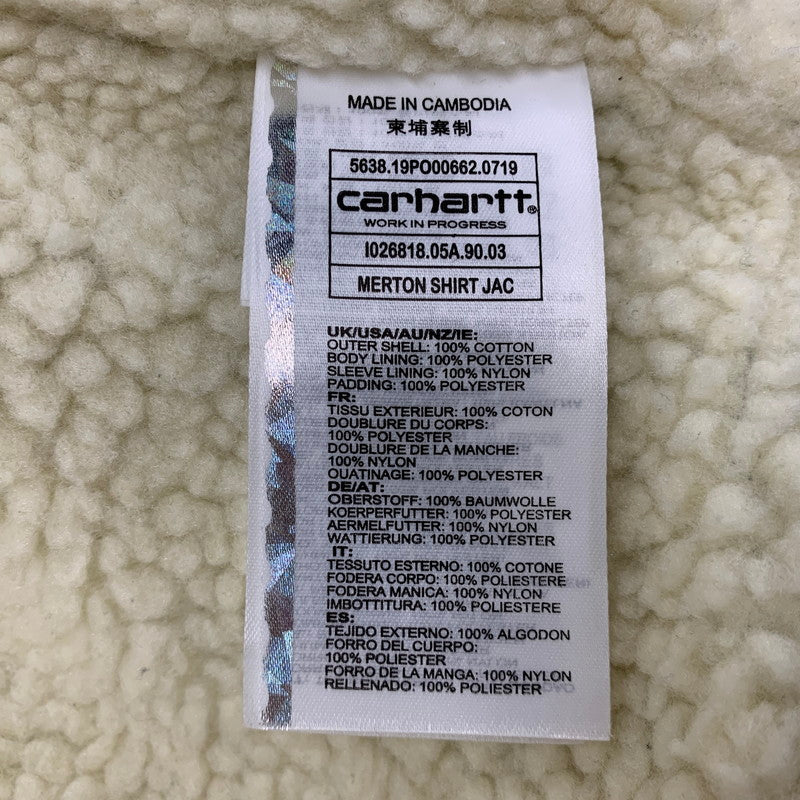 【中古品】【メンズ】 CARHARTT WIP カーハートダブリューアイピー MERTON SHIRT JACKET I026818 メルトンシャツジャケット アウター 142-260428-as-04-izu サイズ：L カラー：グリーン×ブラック 万代Net店