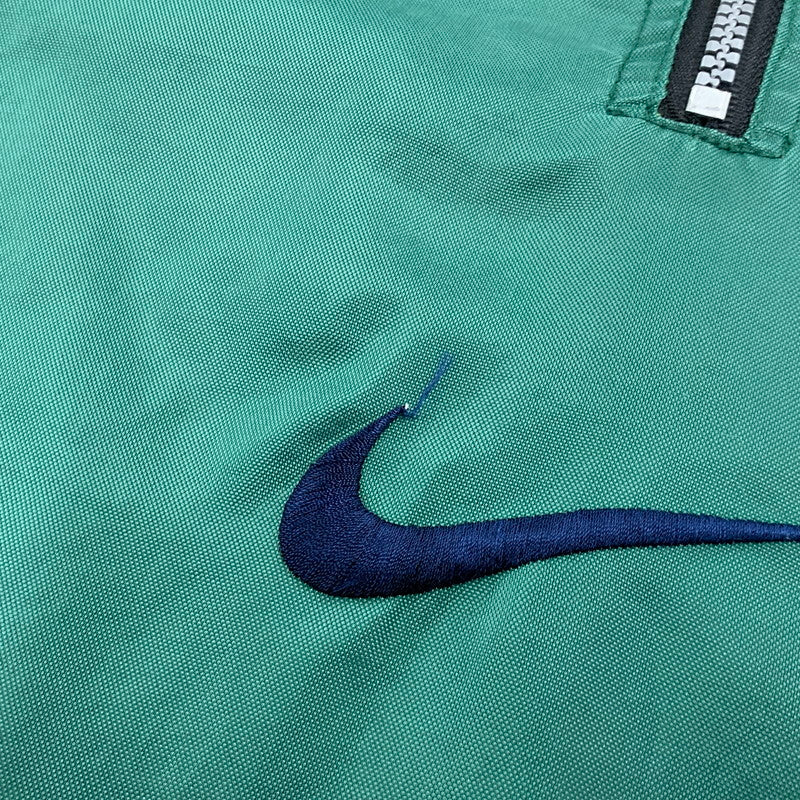 【中古品】【メンズ】 OLD NIKE オールド ナイキ HALF ZIP NYLON PULLOVER ハーフジップ ナイロン プルオーバー アウター 146-260429-kh-06-izu サイズ：L カラー：グリーン 万代Net店