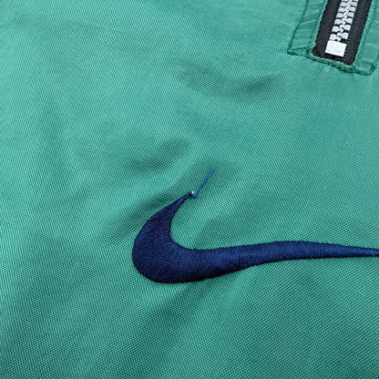 【中古品】【メンズ】 OLD NIKE オールド ナイキ HALF ZIP NYLON PULLOVER ハーフジップ ナイロン プルオーバー アウター 146-260429-kh-06-izu サイズ：L カラー：グリーン 万代Net店