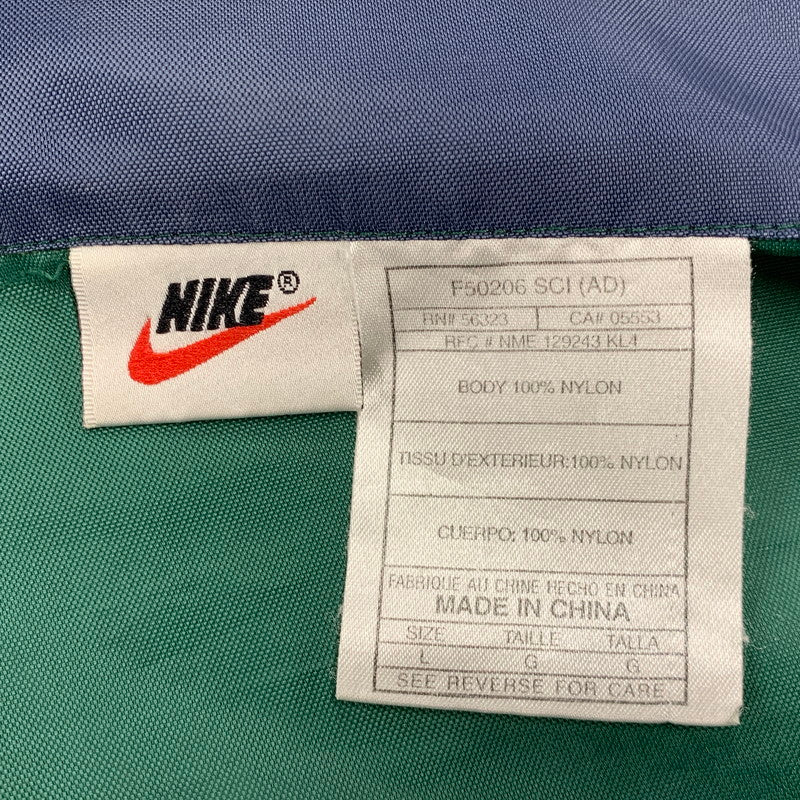 【中古品】【メンズ】 OLD NIKE オールド ナイキ HALF ZIP NYLON PULLOVER ハーフジップ ナイロン プルオーバー アウター 146-260429-kh-06-izu サイズ：L カラー：グリーン 万代Net店