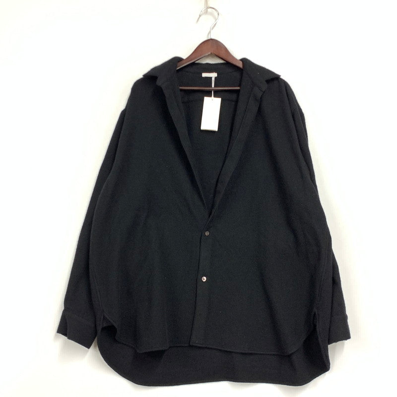 【中古品】【メンズ】 BLANC YM ブラン ワイエム BL-25A-CSJ CASHMERE SHIRT JACKET カシミア シャツ ジャケット トップス 長袖 140-260430-ya-08-izu サイズ：M カラー：BLACK 万代Net店