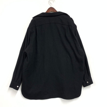 【中古品】【メンズ】 BLANC YM ブラン ワイエム BL-25A-CSJ CASHMERE SHIRT JACKET カシミア シャツ ジャケット トップス 長袖 140-260430-ya-08-izu サイズ：M カラー：BLACK 万代Net店