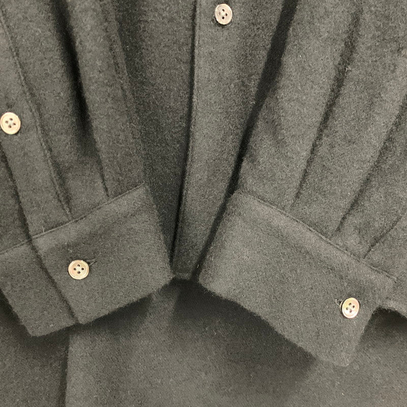 【中古品】【メンズ】 BLANC YM ブラン ワイエム BL-25A-CSJ CASHMERE SHIRT JACKET カシミア シャツ ジャケット トップス 長袖 140-260430-ya-08-izu サイズ：M カラー：BLACK 万代Net店