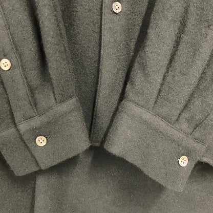 【中古品】【メンズ】 BLANC YM ブラン ワイエム BL-25A-CSJ CASHMERE SHIRT JACKET カシミア シャツ ジャケット トップス 長袖 140-260430-ya-08-izu サイズ：M カラー：BLACK 万代Net店