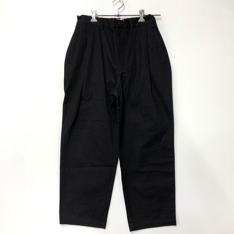 【中古美品】【メンズ】 STILL BY HAND スティルバイハンド PT07254 COTTON TWILL 1TUCK PANTS コットン ツイル 1タック パンツ ボトムス 151-260501-kh-08-izu サイズ：46 カラー：ブラック 万代Net店