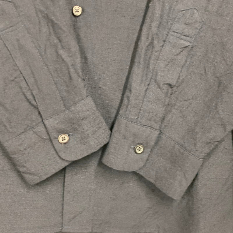 【中古美品】【メンズ】 STILL BY HAND スティル バイ ハンド SH03254 WOOL LINEN REGULAR COLLAR SHIRT ウール リネン レギュラーカラー シャツ トップス 長袖 140-260430-ya-13-izu サイズ：48 カラー：NAVY 万代Net店