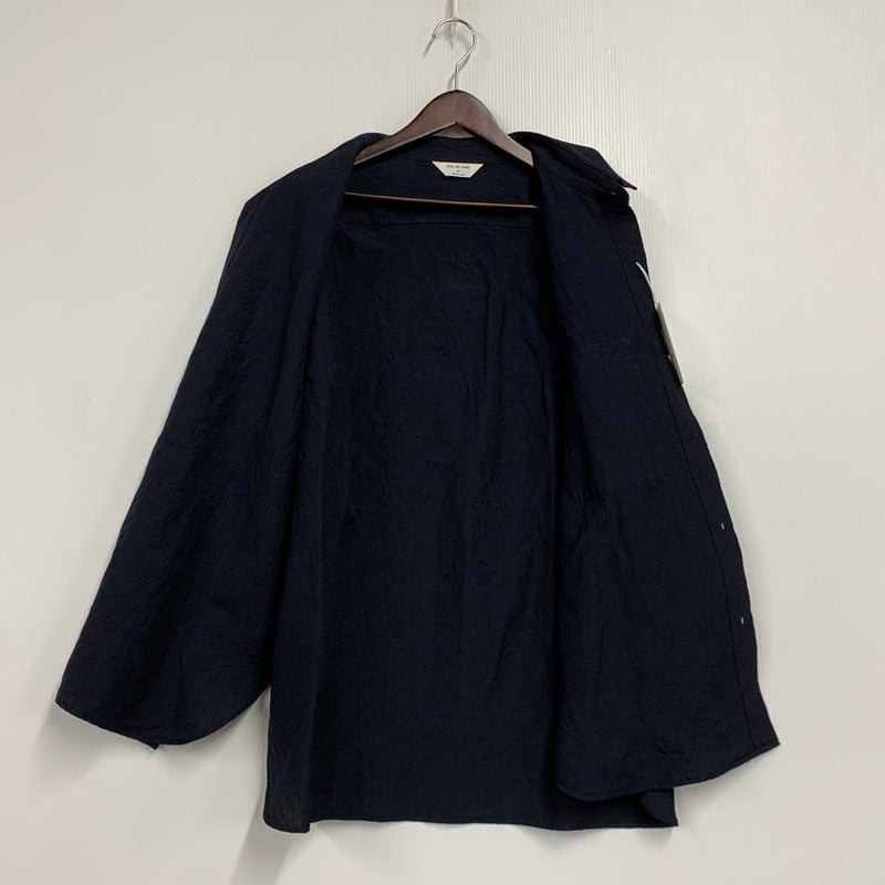 【中古美品】【メンズ】 STILL BY HAND スティル バイ ハンド SH03254 WOOL LINEN REGULAR COLLAR SHIRT ウール リネン レギュラーカラー シャツ トップス 長袖 140-260430-ya-13-izu サイズ：48 カラー：NAVY 万代Net店