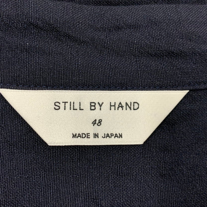 【中古美品】【メンズ】 STILL BY HAND スティル バイ ハンド SH03254 WOOL LINEN REGULAR COLLAR SHIRT ウール リネン レギュラーカラー シャツ トップス 長袖 140-260430-ya-13-izu サイズ：48 カラー：NAVY 万代Net店