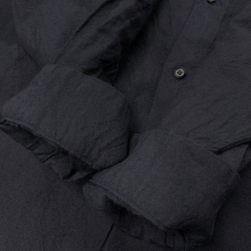 【中古美品】【メンズ】 STILL BY HAND スティル バイ ハンド SH03254 WOOL LINEN REGULAR COLLAR SHIRT ウール リネン レギュラーカラー シャツ トップス 長袖 140-260430-ya-13-izu サイズ：48 カラー：NAVY 万代Net店
