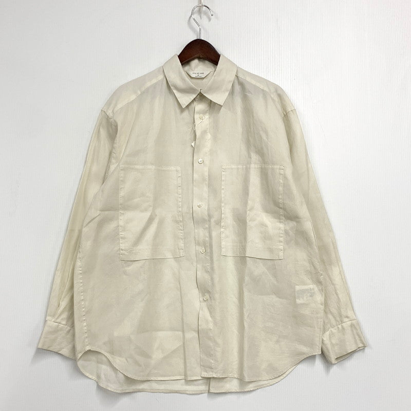 【中古美品】【メンズ】 STILL BY HAND スティル バイ ハンド SH05261 GARMENT-DYE OVER SHIRT ガーメントダイ オーバーシャツ トップス 長袖 140-260430-ya-12-izu サイズ：48 カラー：ECRU 万代Net店