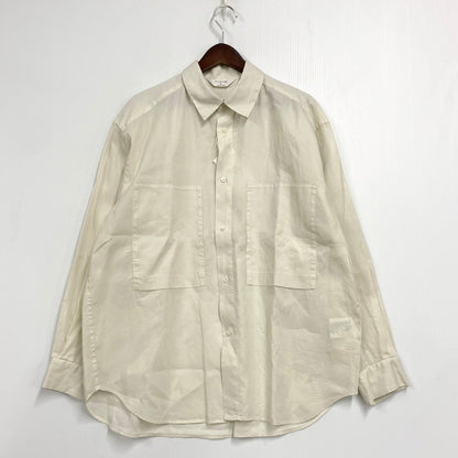 【中古美品】【メンズ】 STILL BY HAND スティル バイ ハンド SH05261 GARMENT-DYE OVER SHIRT ガーメントダイ オーバーシャツ トップス 長袖 140-260430-ya-12-izu サイズ：48 カラー：ECRU 万代Net店