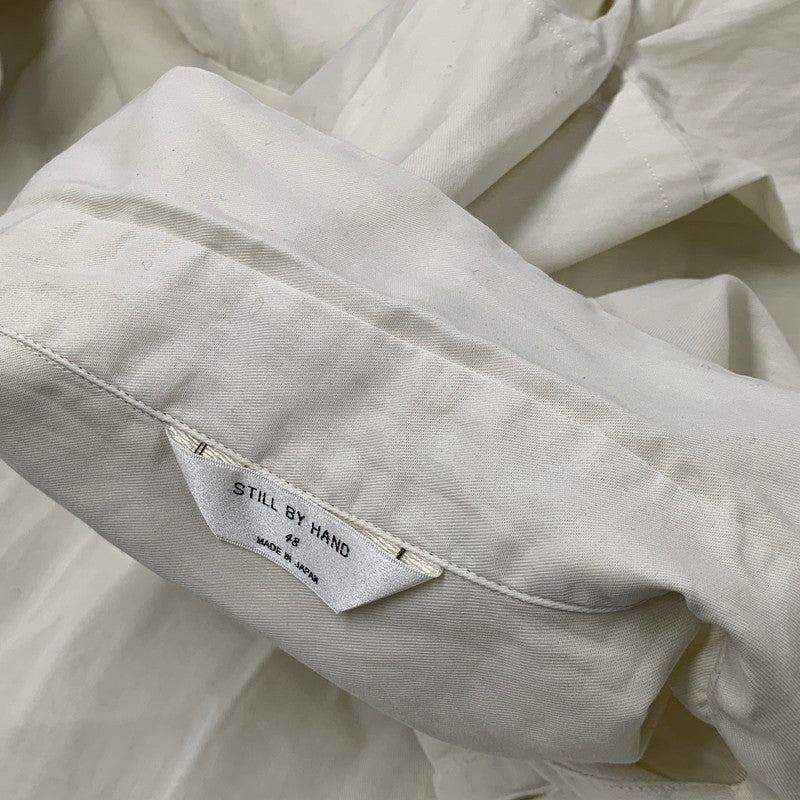 【中古美品】【メンズ】 STILL BY HAND スティル バイ ハンド SH05261 GARMENT-DYE OVER SHIRT ガーメントダイ オーバーシャツ トップス 長袖 140-260430-ya-12-izu サイズ：48 カラー：ECRU 万代Net店