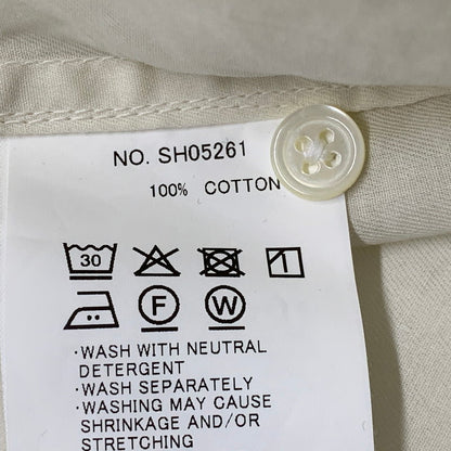 【中古美品】【メンズ】 STILL BY HAND スティル バイ ハンド SH05261 GARMENT-DYE OVER SHIRT ガーメントダイ オーバーシャツ トップス 長袖 140-260430-ya-12-izu サイズ：48 カラー：ECRU 万代Net店