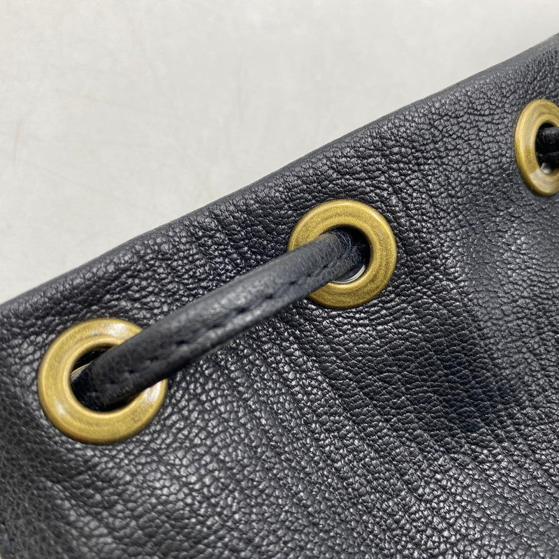 【中古品】【メンズ/レディース】 REFOMED リフォメッド × CCU シーシーユー REAC-CCU02 LEATHER KINCHAKU BAG レザー バッグ ショルダーバッグ 鞄 188-260501-kh-24-izu カラー：ブラック 万代Net店