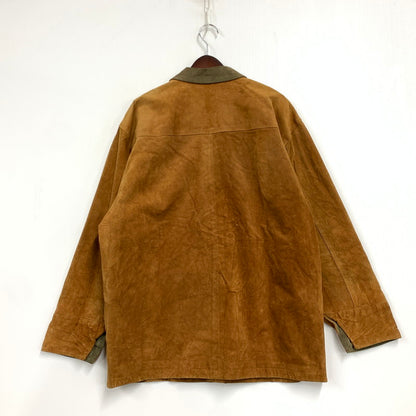 【現状渡し品】【メンズ】 M.JULIAN エム・ジュリアン 80-90S GENUINE LEATHER COVERALL ジェニュインレザー カバーオール アウター 146-260430-ya-14-izu サイズ：M カラー：BROWN 万代Net店