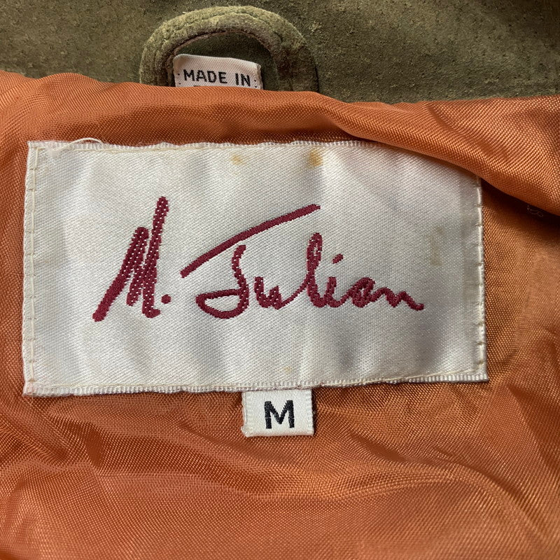 【現状渡し品】【メンズ】 M.JULIAN エム・ジュリアン 80-90S GENUINE LEATHER COVERALL ジェニュインレザー カバーオール アウター 146-260430-ya-14-izu サイズ：M カラー：BROWN 万代Net店
