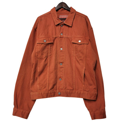 【中古品】【メンズ】 Guess ゲス DENIM TRACKER JACKET デニム トラッカージャケット USA製 146-260504-as-07-izu サイズ：XXL カラー：オレンジ 万代Net店