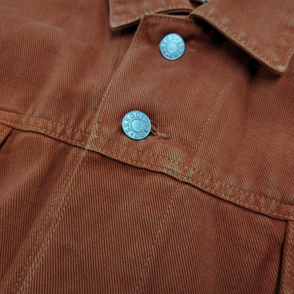 【中古品】【メンズ】 Guess ゲス DENIM TRACKER JACKET デニム トラッカージャケット USA製 146-260504-as-07-izu サイズ：XXL カラー：オレンジ 万代Net店