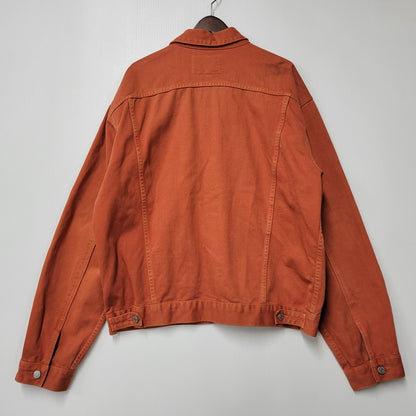 【中古品】【メンズ】 Guess ゲス DENIM TRACKER JACKET デニム トラッカージャケット USA製 146-260504-as-07-izu サイズ：XXL カラー：オレンジ 万代Net店