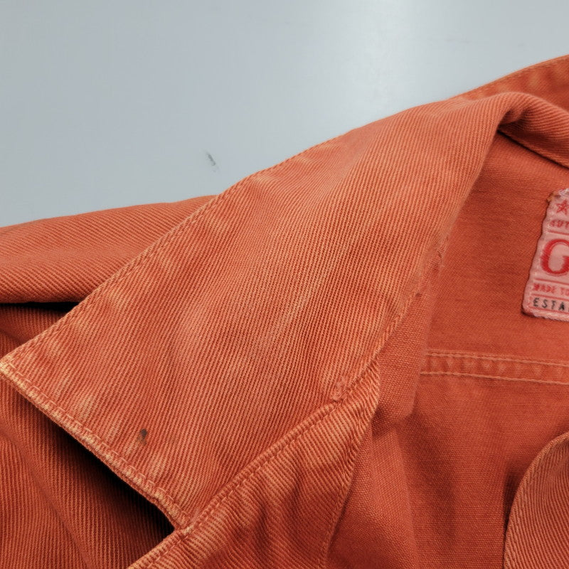 【中古品】【メンズ】 Guess ゲス DENIM TRACKER JACKET デニム トラッカージャケット USA製 146-260504-as-07-izu サイズ：XXL カラー：オレンジ 万代Net店