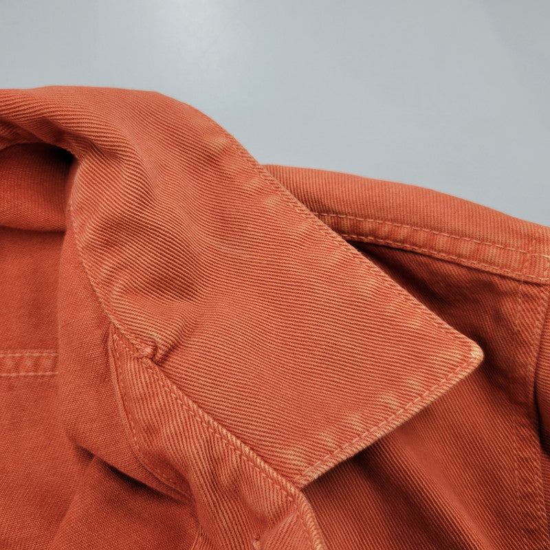 【中古品】【メンズ】 Guess ゲス DENIM TRACKER JACKET デニム トラッカージャケット USA製 146-260504-as-07-izu サイズ：XXL カラー：オレンジ 万代Net店