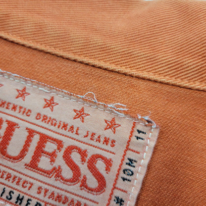 【中古品】【メンズ】 Guess ゲス DENIM TRACKER JACKET デニム トラッカージャケット USA製 146-260504-as-07-izu サイズ：XXL カラー：オレンジ 万代Net店
