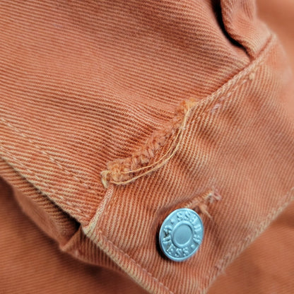 【中古品】【メンズ】 Guess ゲス DENIM TRACKER JACKET デニム トラッカージャケット USA製 146-260504-as-07-izu サイズ：XXL カラー：オレンジ 万代Net店