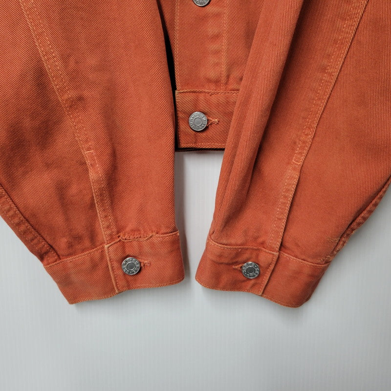 【中古品】【メンズ】 Guess ゲス DENIM TRACKER JACKET デニム トラッカージャケット USA製 146-260504-as-07-izu サイズ：XXL カラー：オレンジ 万代Net店