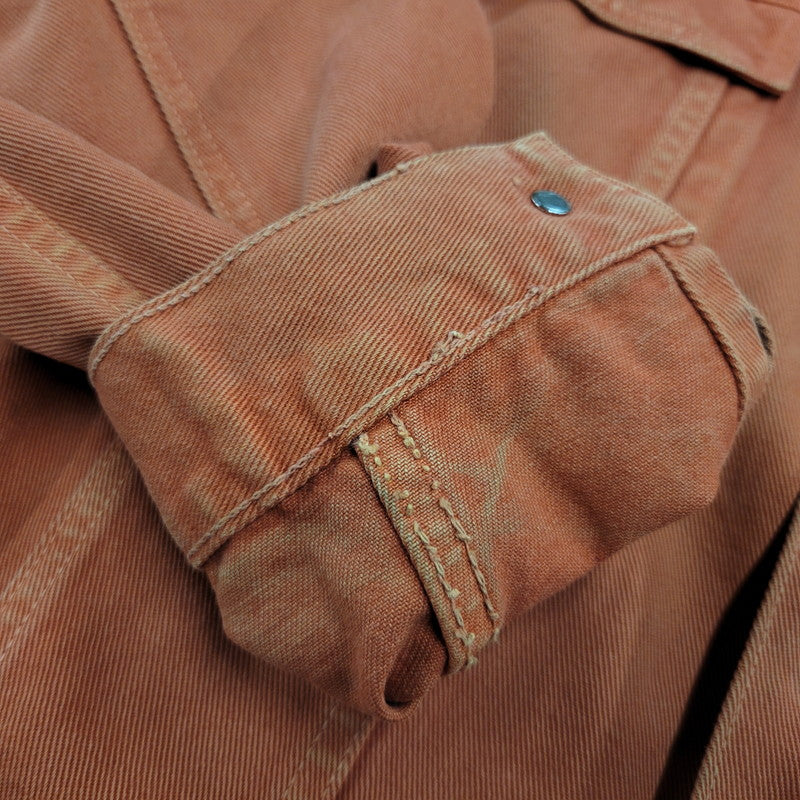 【中古品】【メンズ】 Guess ゲス DENIM TRACKER JACKET デニム トラッカージャケット USA製 146-260504-as-07-izu サイズ：XXL カラー：オレンジ 万代Net店