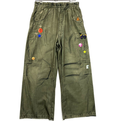 【中古美品】【メンズ】 TOY DEVIL トイデビル TD26SPNY03 TRANSFER PRINT SWEAT PANTS M-65 トランスファー プリント スウェット パンツ ボトムス 151-260501-kh-14-izu サイズ：3 カラー：カーキ 万代Net店