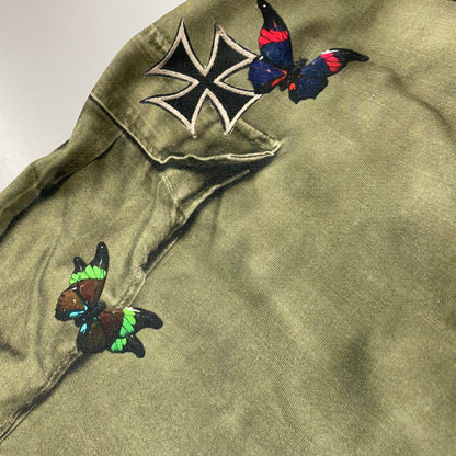 【中古美品】【メンズ】 TOY DEVIL トイデビル TD26SPNY03 TRANSFER PRINT SWEAT PANTS M-65 トランスファー プリント スウェット パンツ ボトムス 151-260501-kh-14-izu サイズ：3 カラー：カーキ 万代Net店