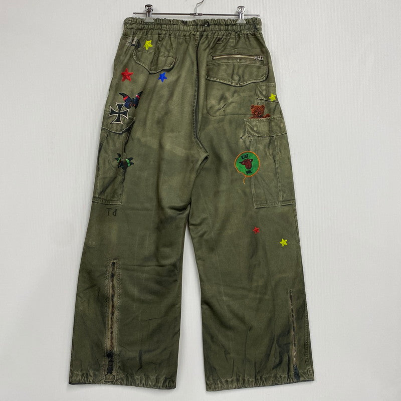 【中古美品】【メンズ】 TOY DEVIL トイデビル TD26SPNY03 TRANSFER PRINT SWEAT PANTS M-65 トランスファー プリント スウェット パンツ ボトムス 151-260501-kh-14-izu サイズ：3 カラー：カーキ 万代Net店