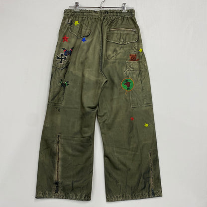 【中古美品】【メンズ】 TOY DEVIL トイデビル TD26SPNY03 TRANSFER PRINT SWEAT PANTS M-65 トランスファー プリント スウェット パンツ ボトムス 151-260501-kh-14-izu サイズ：3 カラー：カーキ 万代Net店